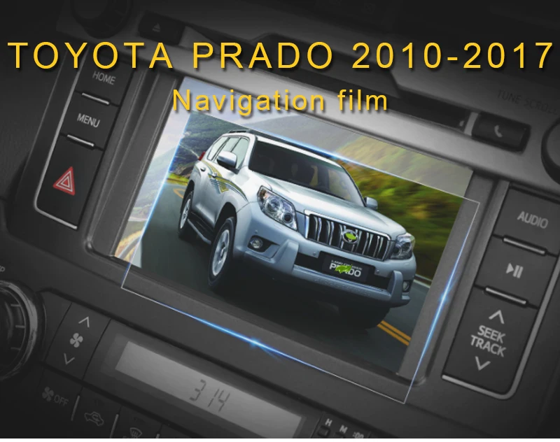 Gelinsi для Toyota Prado 2010- стайлинга автомобилей навигации Экран монитор Защитная экранная пленка накладка Стикеры аксессуары для интерьера