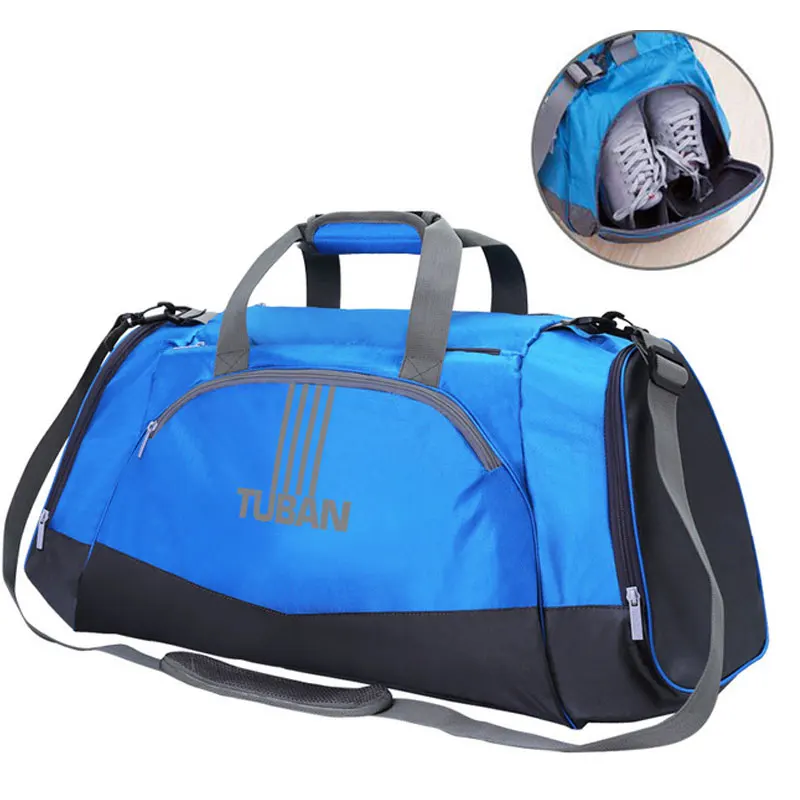

Dry & Wet Separation Sports Training Gym Bag for Shoes Storage Male Large Capacity Waterproof Nylon Swimming Bags Women XA530WD