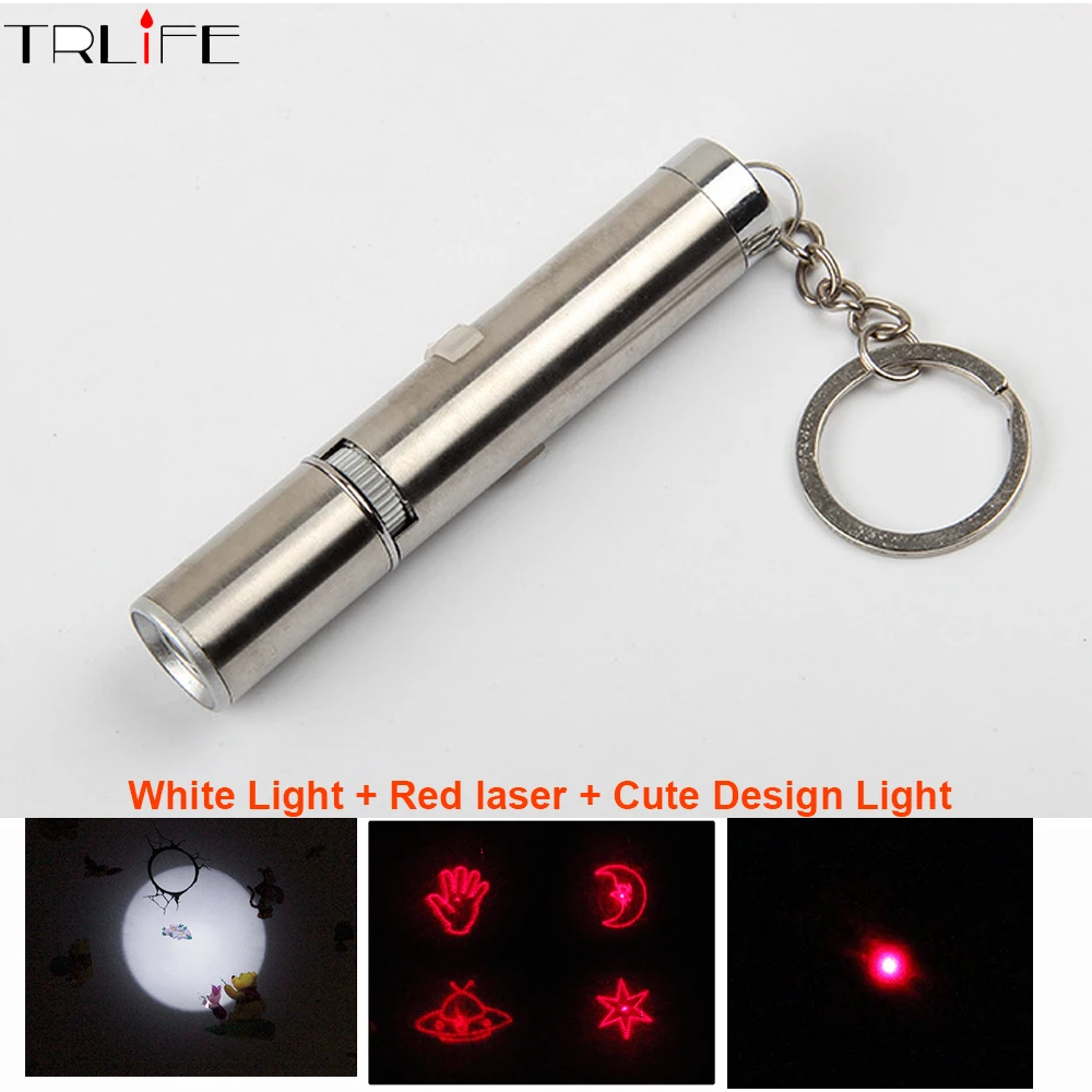 

3 in 1 Round Moon Shape Light Aluminium Alloy Mini Flashlight L Led Flashlight TorchLed Keychain with Portable Tail