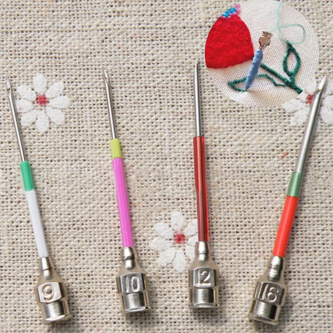 4pcs/set Newest Embroidery Stitching Punch Needle Handmade Sewing Tool 9# 10# 12# 16#