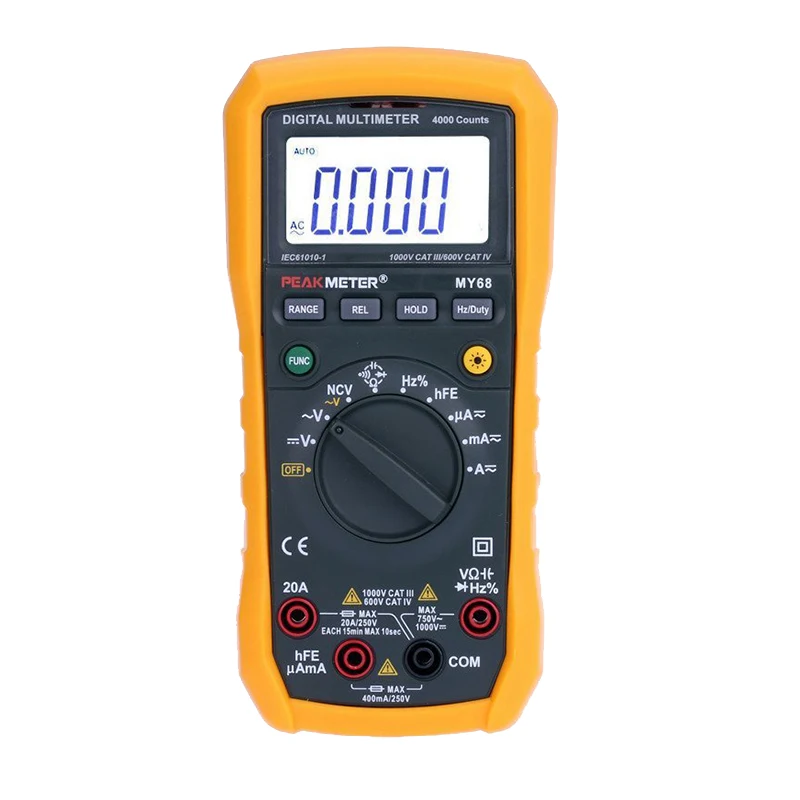Цифровой мультиметр HHTL PEAKMETER MY68 измеритель напряжения 4000 отсчетов