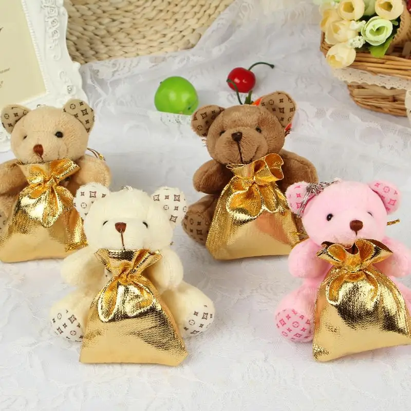 100pcs Novelty Hi-Q Little Bear Haversack Candy Bag Wedding Favors Holders Wedding Supplies Gift Bag Boxes Free Shipping WA1978