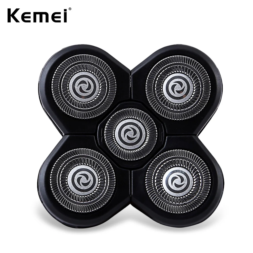 

Kemei KM-5886 Five Blade Electric Shaver Head 5D Washable Electric Shavers Razor Alternate Floating Replacement Heads For Men