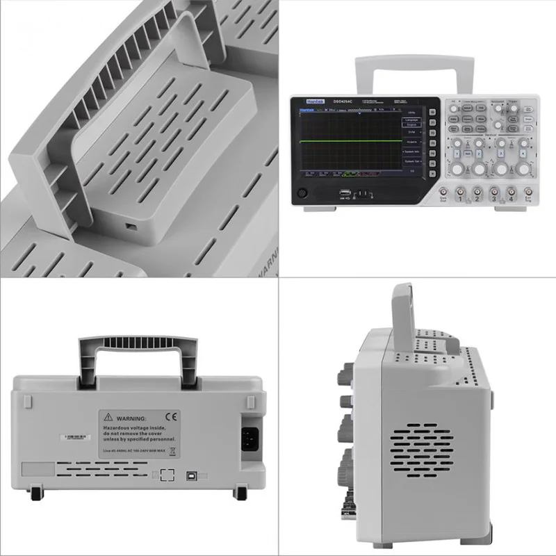 Hantek официальный DSO4254C цифровой осциллограф 4 канала 250 МГц ЖК-ПК портативный USB осциллографы+ EXT+ DVM+ Функция автоматического диапазона