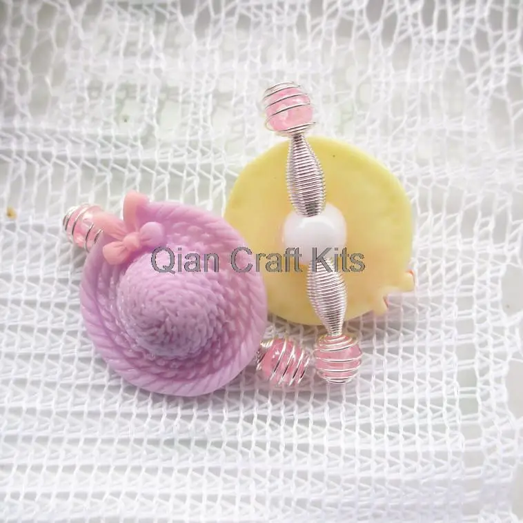 50pcs different colors Baby Girls little hat Spring Clip, hair accessories,stretch pull hair clips w/ free gift box