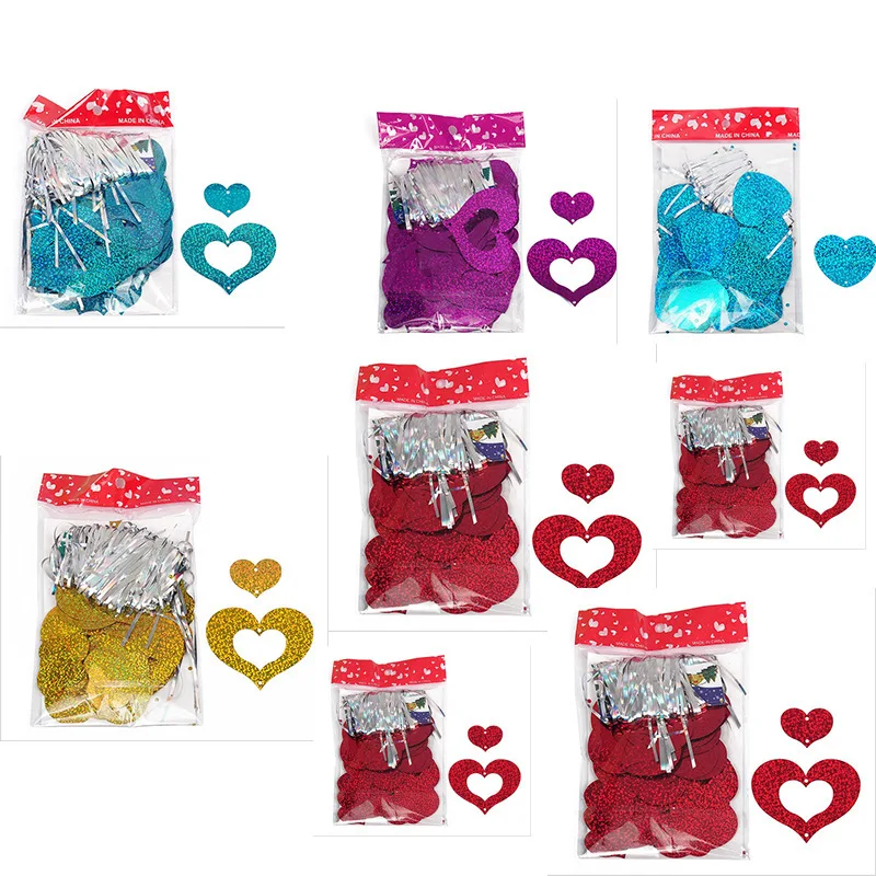 

Wedding Marriage Room Arrangement Party Decoration Articles Five-pointed Star Love Form Balloon Paillette Drizzle Pendeloque Cut