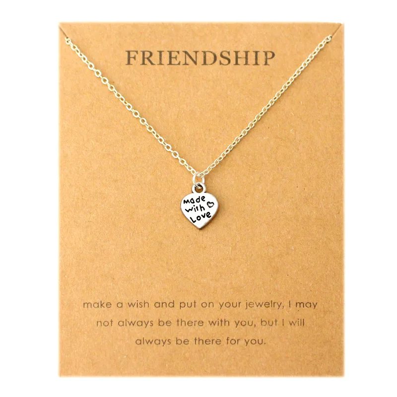 Подвеска в виде сердца с императорской короной надписью Best Friends Thank You ожерелья
