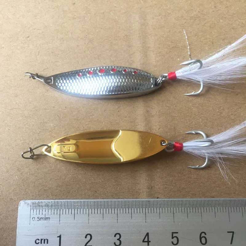 Fishing Lure Metal Spoons Artificial Leech Bait 3 25g Freshwater Ocean