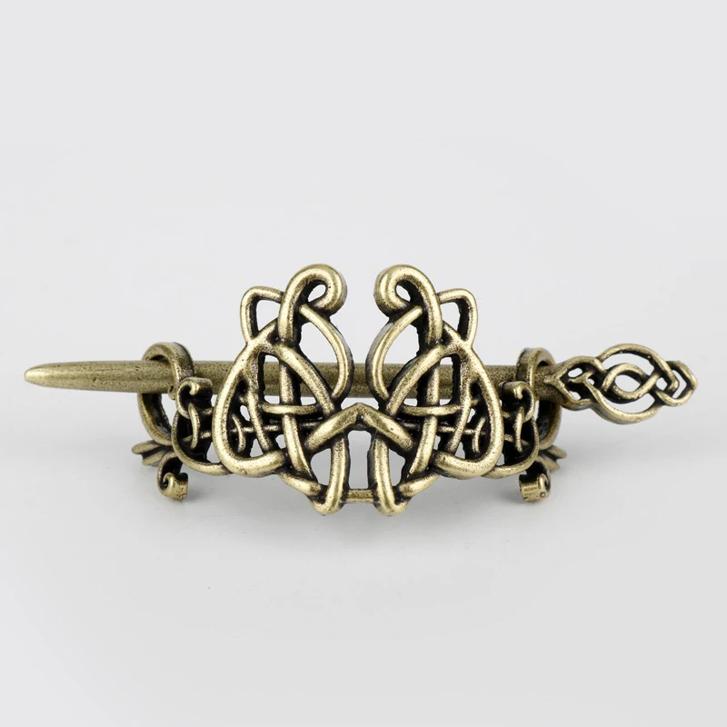 Большие кельтские узлы заколки-короны ювелирные изделия винтажные руны викингов для женщин и девушек заколки для волос - Окраска металла: Bronze