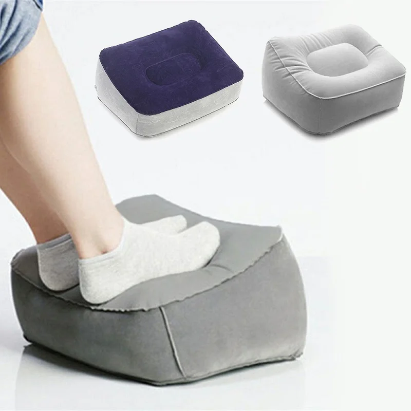2 Color PVC Flocking Inflatable Foot Rest Inflatable Foot Pillow Pillow