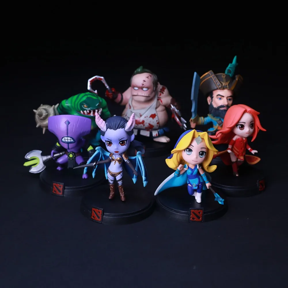  7pcs/Set Dota 2 Game Figure SLARK TINY Doom Boxed PVC Action Figures Collection dota2 Toys