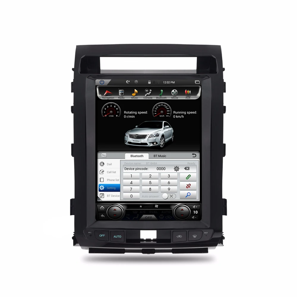 12 'HD 1280x800 Android 7,1 Автомобильный dvd стерео головное устройство для Toyota Land Cruiser200 2008+ авто радио gps Navi Аудио Видео 2G ram 32G
