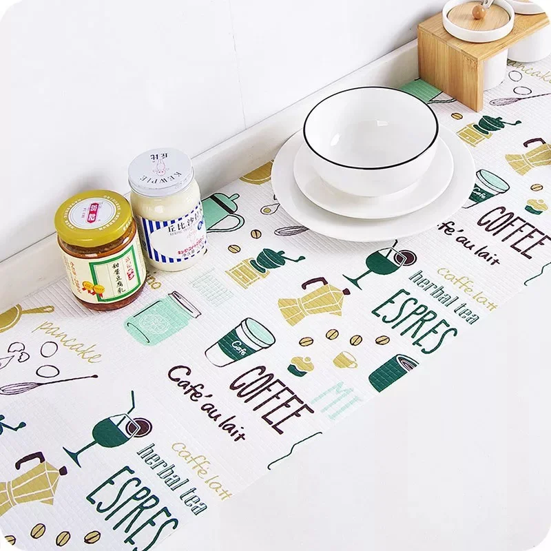 2M kitchen table drawer shelf liner contact paper hot sale waterproof pad no sliding wholesale can cut drawer pad wardrobe pad