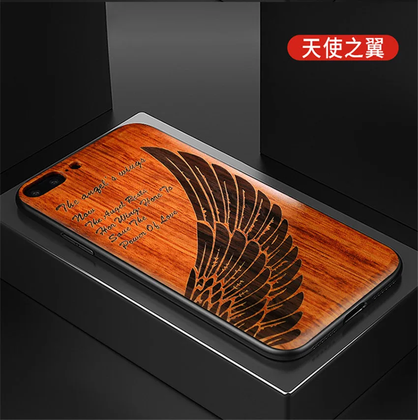 For iPhone 8 Plus Case Original Boogic Wood funda 7 plus Rosewood TPU Shockproof Back Cover Phone Shell For iPhone 7 8 case (10)