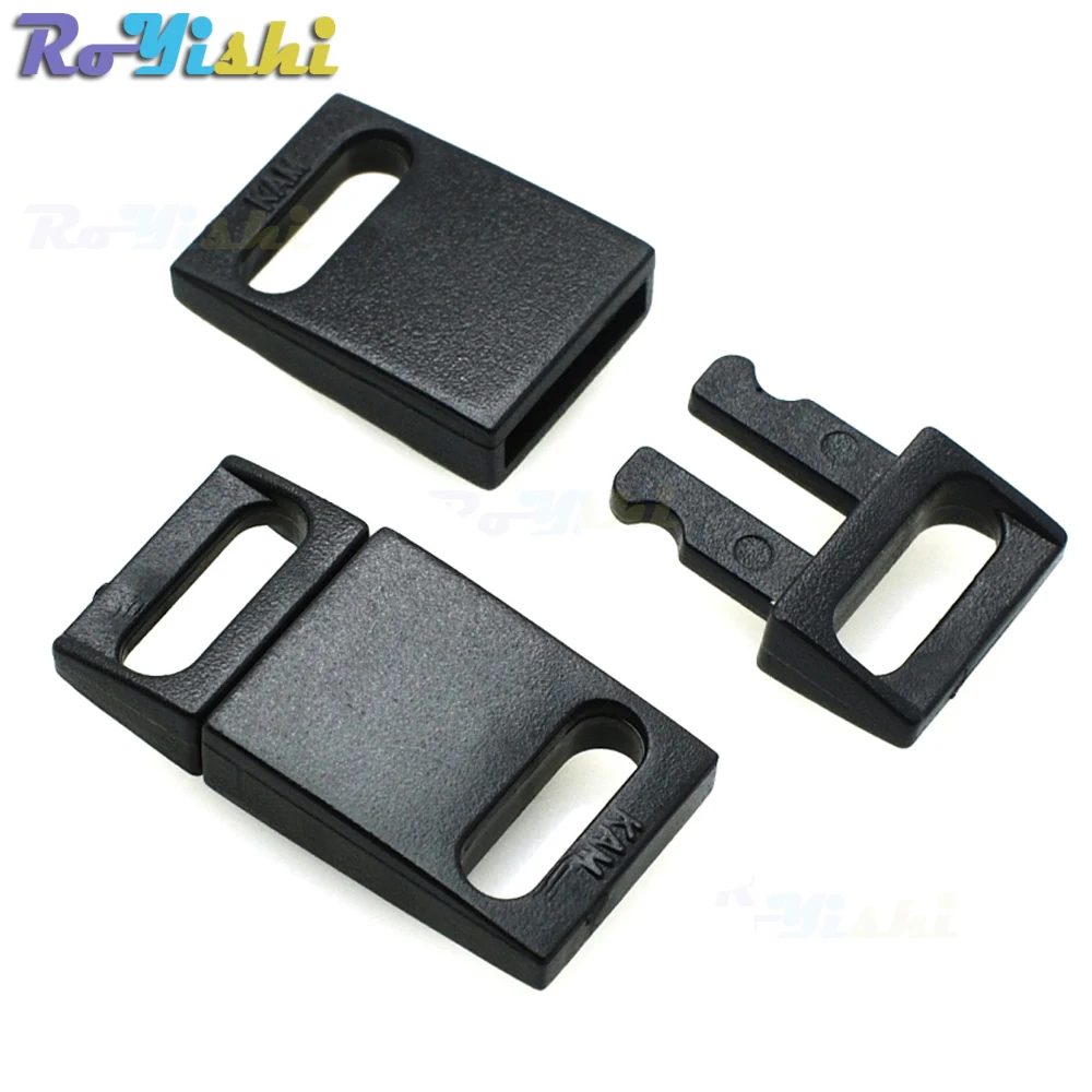 

30pcs/pack 3/8"(10mm) Plastic Safty Breakaway Buckles Black For Bra Cat Collar Paracord Webbing Garment Accessories