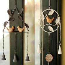 Optional zakka creative bird Japanese handmade metal bell wind chime ornaments home iron pendant кружка zakka