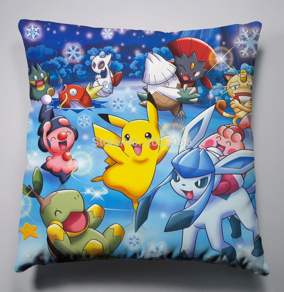 Anime Manga POKEMON Pikachu Pillow 40x40cm Pillow Case Cover Seat