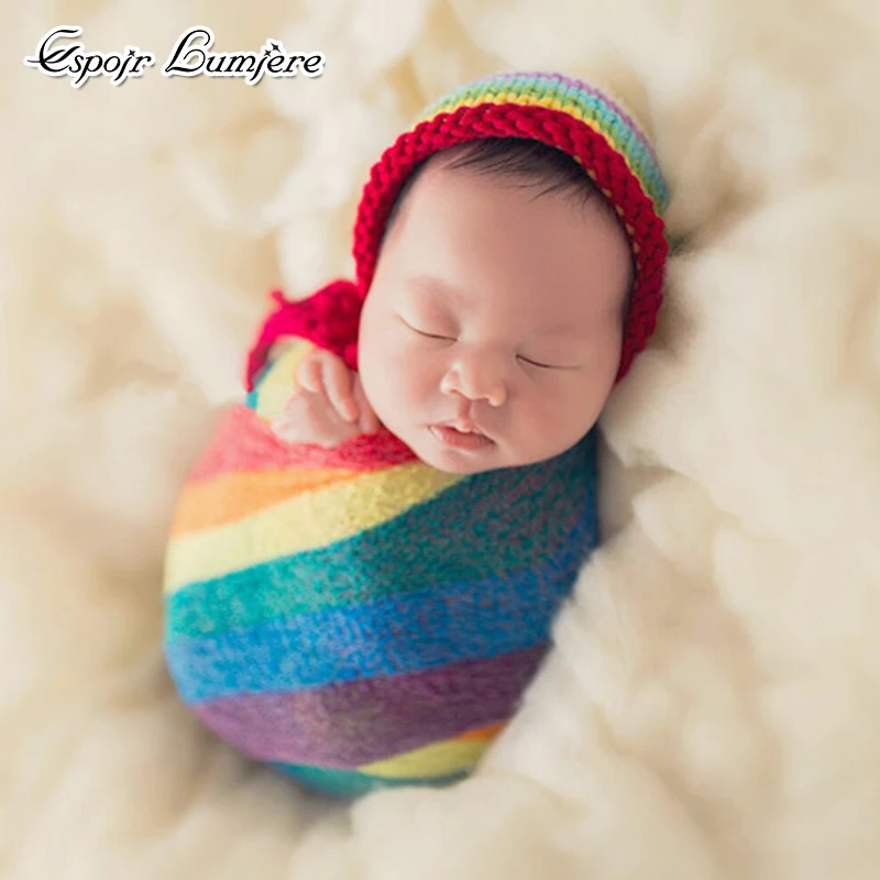 40*150cm Rainbow Party Blanket Colorful Baby Receiving Blankets Hollow