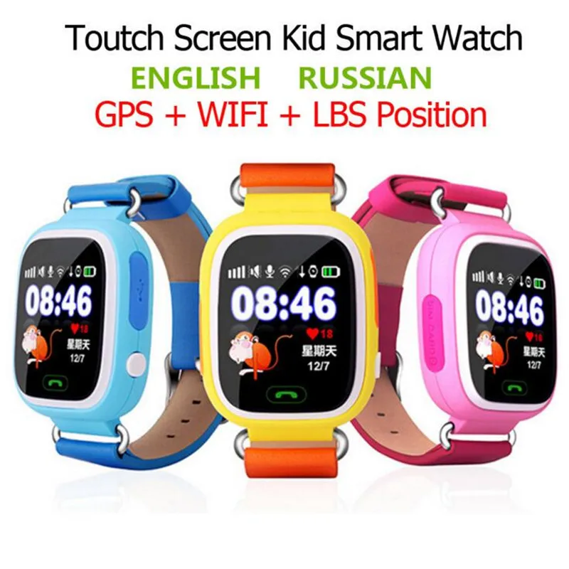 

Children Baby GPS Smart Watch For Kids Safe Q90 SIM Wifi Touch Screen SOS Call Location Tracker Vibrate Anti-Lost Remote F27