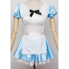 Corzzet синий и белый Алиса в стране чудес костюм женщина косплей Лолита горничной вечерние маскарадные костюмы на Хэллоуин для женщин платье