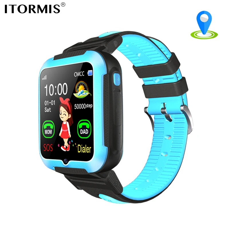 ITORMIS Bluetooth детские GPS Смарт часы с sim картой сенсорным экраном AGPS LBS местоположение
