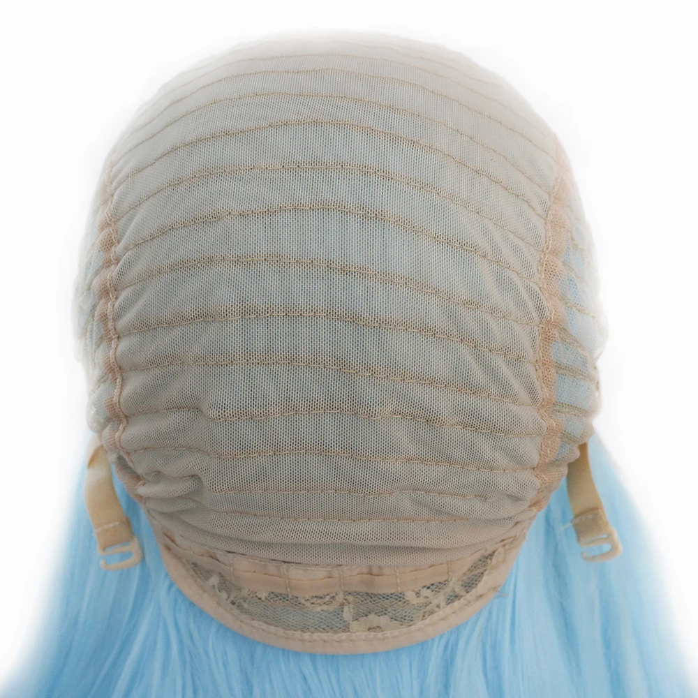 V'NICE средняя часть светло-голубой синтетический парик фронта шнурка 20-26 дюймов прямой косплей женский парик Термостойкое волокно