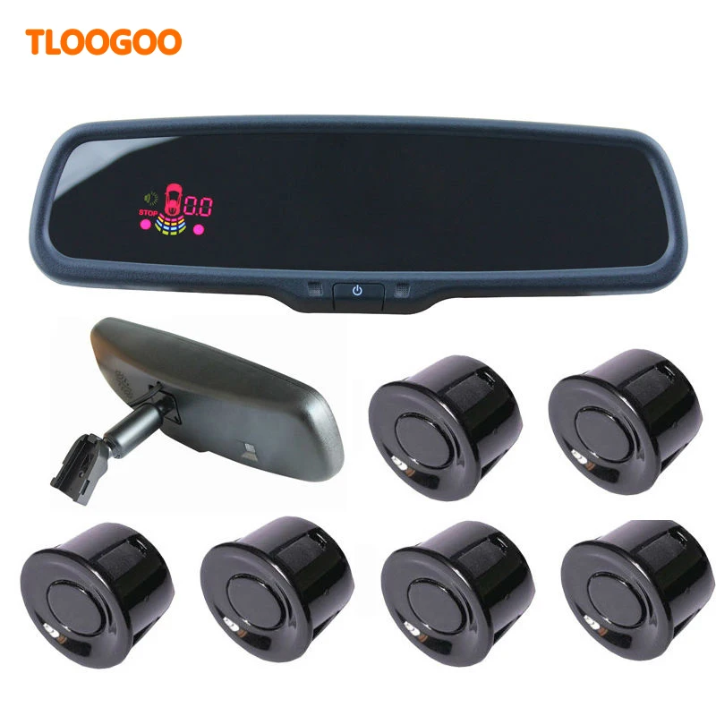 New arrial !parking sensor with car auto dimming Interior Rearview Mirror With 6 sensors with