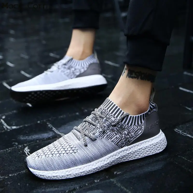 Summer Mesh Knit Sneakers Men Tenis Hombre Casual Shoes Mens