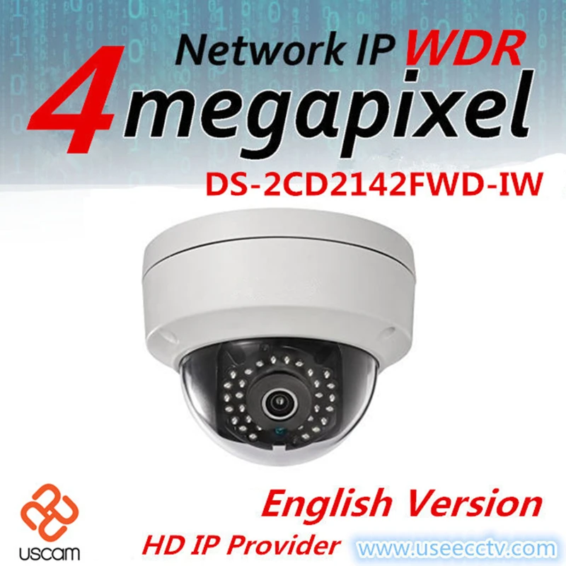 Neutral English Version DS-2CD2142FWD-IW 4MP IR Dome Network POE IP Camera WIFI IP Camera Weather-proof Protection 4mm lens