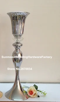 

Wedding tall metal flower pillar / silver wedding lead road for decoration