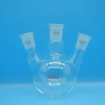 

250ml Laboratory round bottom three necks glass Flask