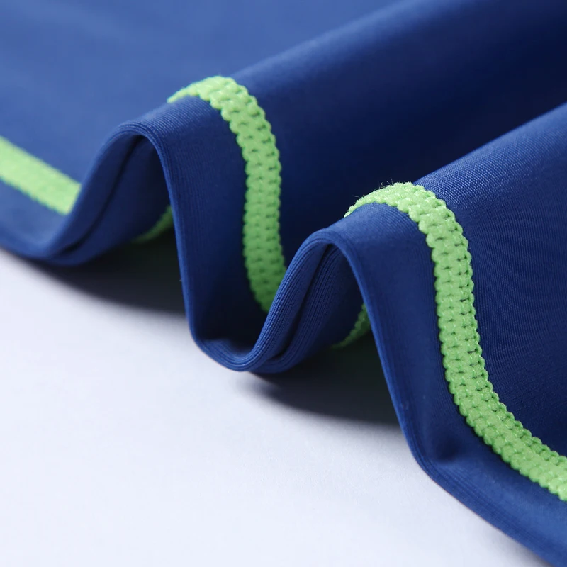 Новинка 2016 мужские купальные костюмы с длинным рукавом синяя Рашгард рубашка для