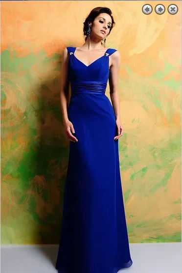

free shipping hot 2013 new design formal evening vestidos formales gown long customized royal blue celebrity evening Dresses