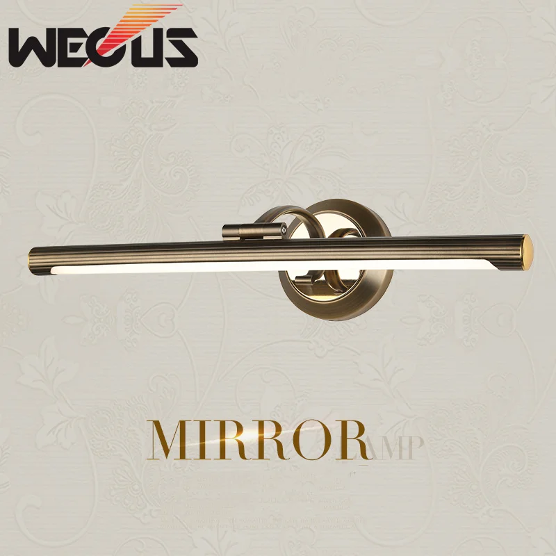 

Europe vintage led wall light illuminated makeup mirror in bathroom shining face flawless 40cm 8W