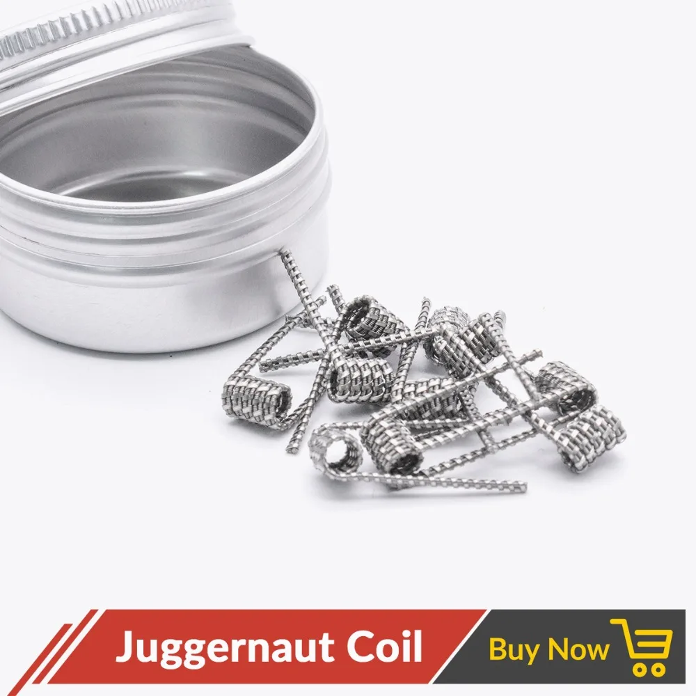 Volcanee 10pcs/lot A1 NI80 Nichrome Juggernaut Coil Staple Staggered Fused Framed Staple Flat Tsuka Clapton Chain Link Vape Coil