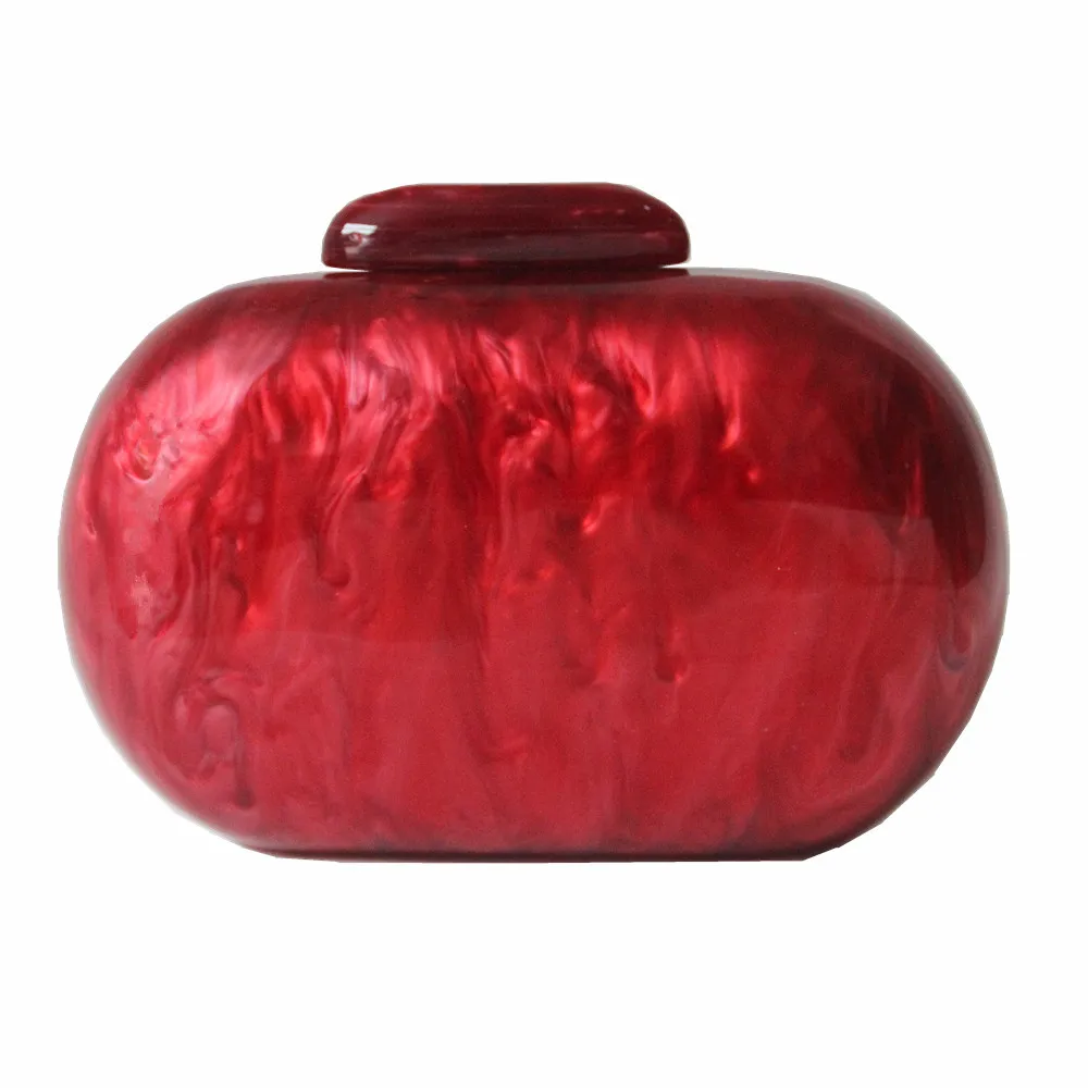 Модный аксессуар, Женская милая сумка, винтажная Красная жемчужина, круглые вечерние сумки, сумочка для ужина, женский свадебный модный клатч, кошелек - Color: red