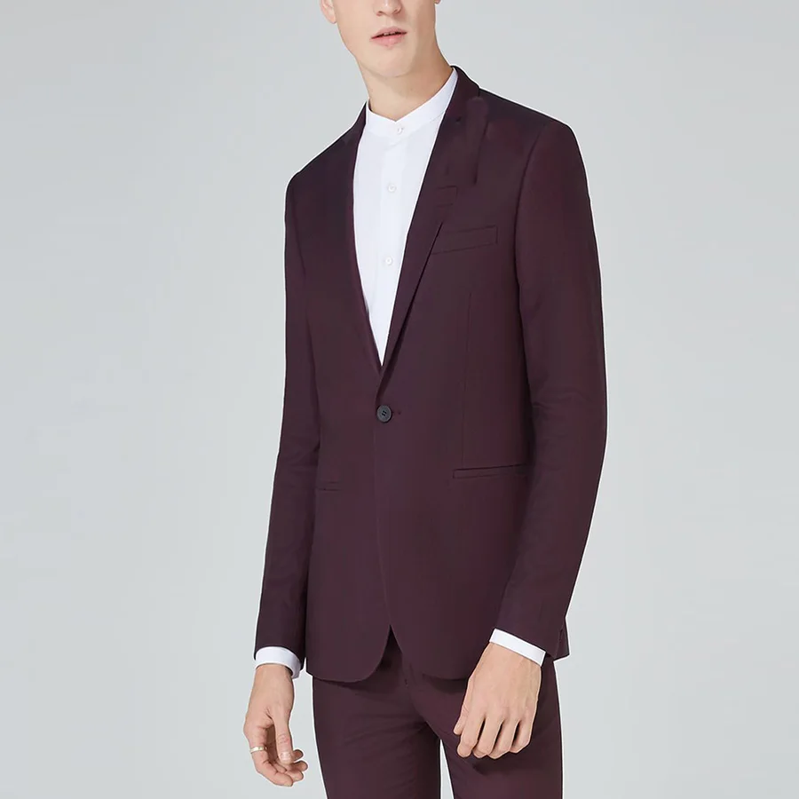 Burgundy Business Suit Smart Casual Blazer Men for Wedding Party Slim Fit for Men 2 Pieces (Jacket+Pants ) Blazer Hombre 2019 Burgundy Business Suit Smart Casual Blazer Men for Wedding Party Slim Fit for Men 2 Pieces (Jacket+Pants ) Blazer Hombre 2019