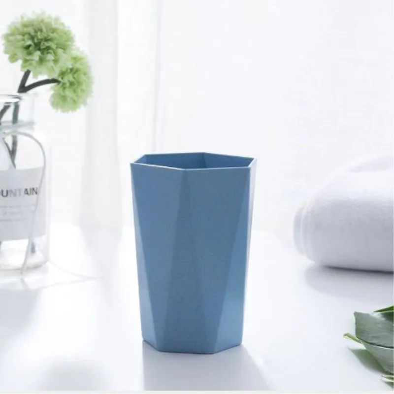 300 мл пластиковая чашка для зубных щеток, чашка для полоскания рта, стакан для полоскания рта, креативная Толстая круглая призматическая чашка для воды, стаканы для ванной комнаты - Цвет: Prismatic Blue
