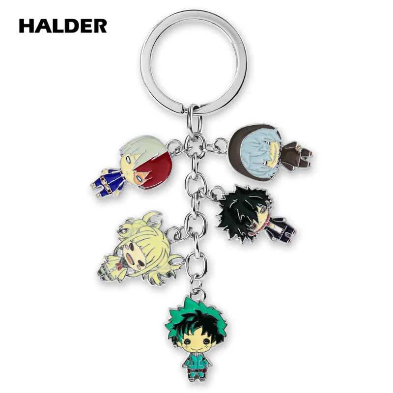 

KCA0001 HALDER My Hero Academia 5 pendant Anime Cartoon Alloy Metal Keychain Backpack Bag Keyring Car Accessories