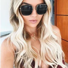 Новые модные квадратные солнцезащитные очки больших размеров для женщин, брендовые дизайнерские винтажные градиентные синие розовые солнцезащитные очки для женщин и мужчин