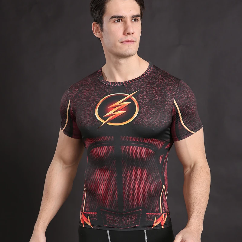 Flash Camiseta superhéroe disfraz Cosplay Camiseta compresión Camiseta Fitness Tops Crossfit Camiseta culturismo camisetas ZOOTOP oso Flash Camiseta superhéroe disfraz Cosplay Camiseta compresión Camiseta Fitness Tops Crossfit Camiseta culturismo camisetas ZOOTOP oso