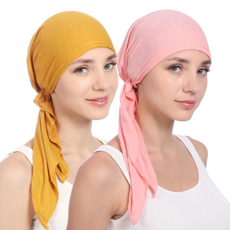 Chemo головной убор турбины для женщин, с длинными волосами головной убор шарф головные уборы раковые головные уборы хлопковые банданы