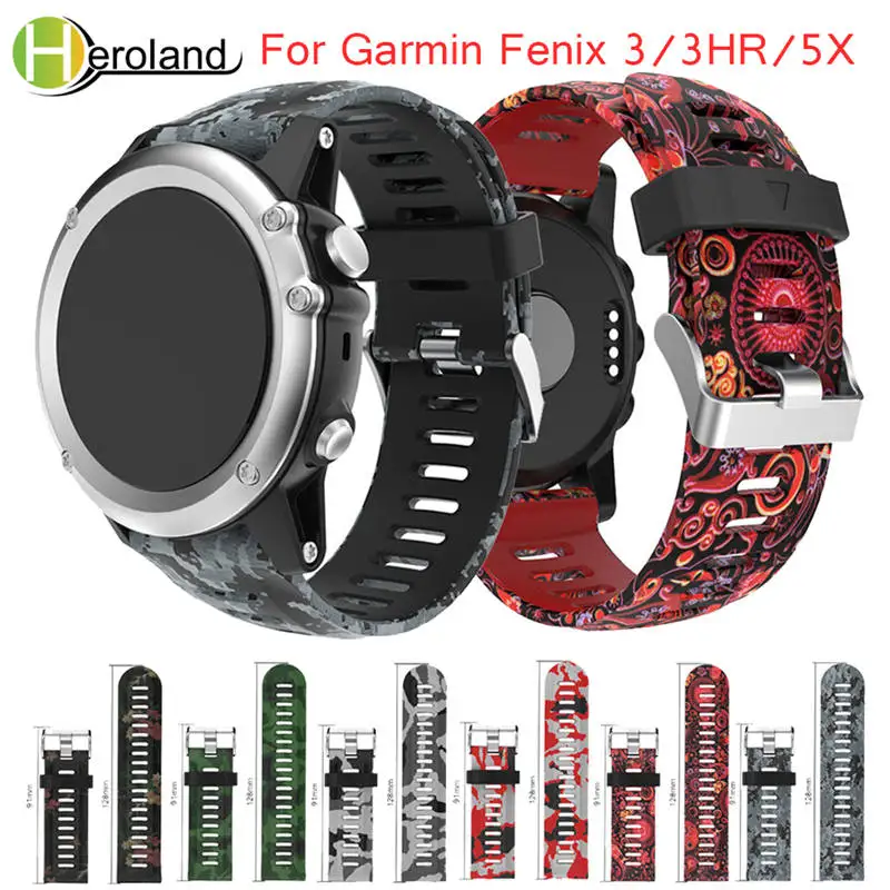 Correa de repuesto reloj Garmin Fenix 3, banda de silicona para deportes al aire 26mm de para Garmin Fenix 3 HR/ Fenix 5X - AliExpress