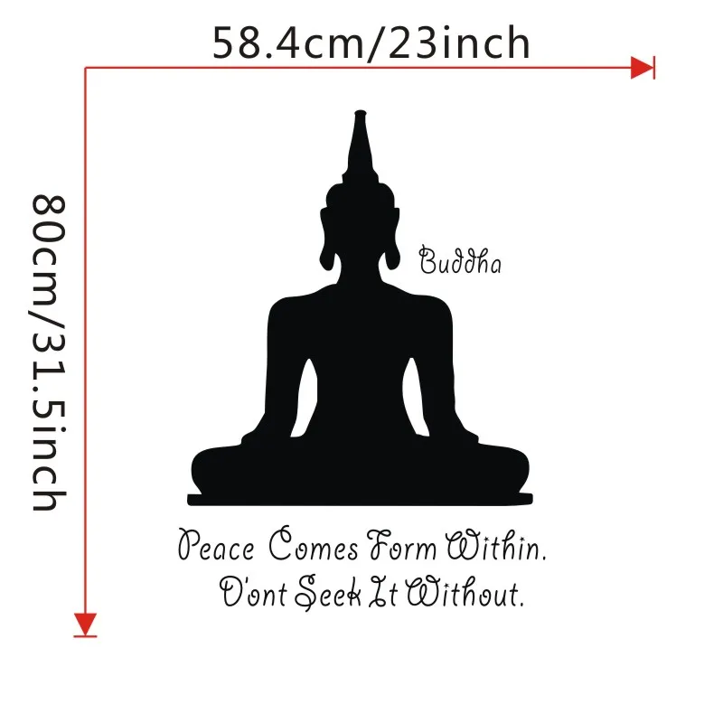 Frieden Kommt In Form Wandaufkleber Zitate Buddha Meditieren