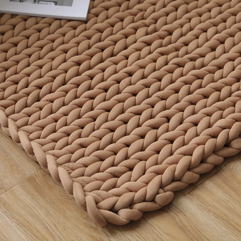 1000 г Супер массивное вязаное одеяло из пряжи, мягкое одеяло с плетеной тесьмой, пряжа для вязания на руку, Ковровые Коврики, одеяло из пряжи