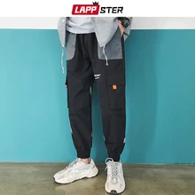 LAPPSTER цветные летние штаны для бега мужская Японская уличная одежда хип-хоп брюки карго черные спортивные брюки цвета хаки