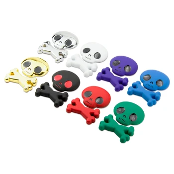 

Car Motorcycle Sticker 3D Skull Metal Emblem Decal For Audi A4 B6 Bmw E90 VW Golf 6 Peugeot 307 Jeep Renegade Mazda Cx-5 Hyundai