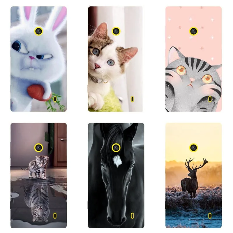

Cute Animal Cat Printing Case For Nokia Lumia 525 520 Cover Relief Cartoon Design Funda Skin Coque