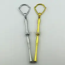 Новинка свадеб и вечеринок с жемчужиной в форме щита 2-ярусный торт пластина стойка ручка штуцер, оптовые продажи домашнего декора(100 комплекта