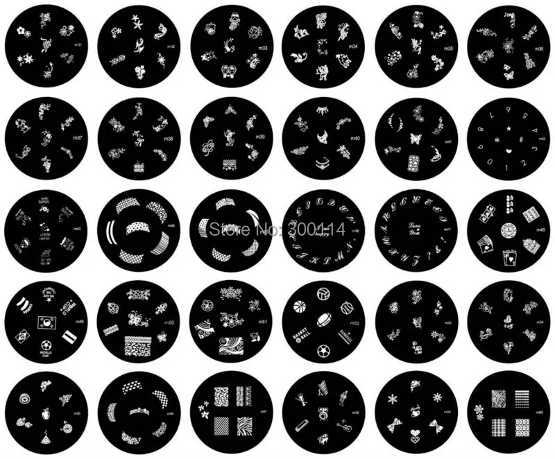 200 шт. 90 стилей 3d Дизайн ногтей штамповка изображения пластины ногтевой пластины изображения украшения Трафареты штамповка DHL